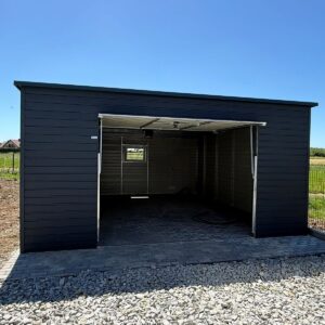 Garaż Akrylowy 5×6 ze Spadem Dachu do Tyłu